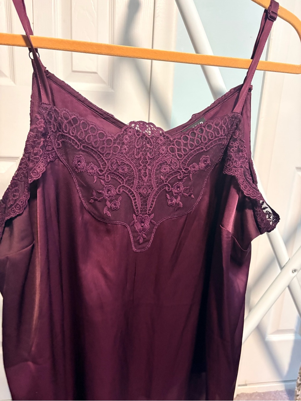 Torrid Lace Trim Satin Slip Dress - Plum Size 3x